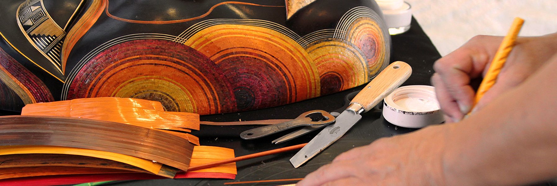 Marqueterie de paille colombienne Nativos